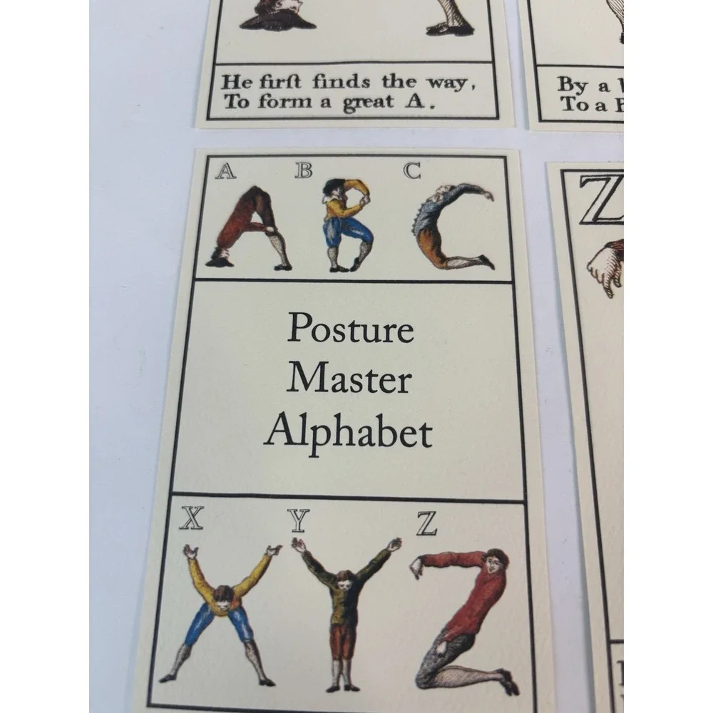 Posture Master Alphabet Cards from Colonial Williamsburg, VA